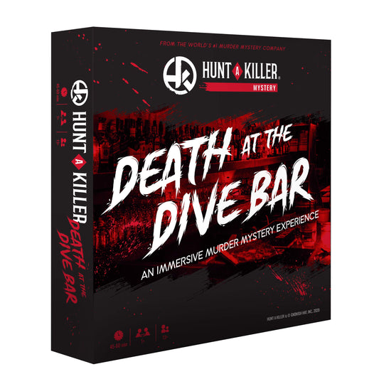 Hunt A Killer - Death at The Dive Bar, juego inmersivo de asesinatos y misterio: enfréntate al caso sin resolver como un desafío independiente, para una cita nocturna o con familiares y amigos como detectives para una noche de juegos, mayores de 14 años