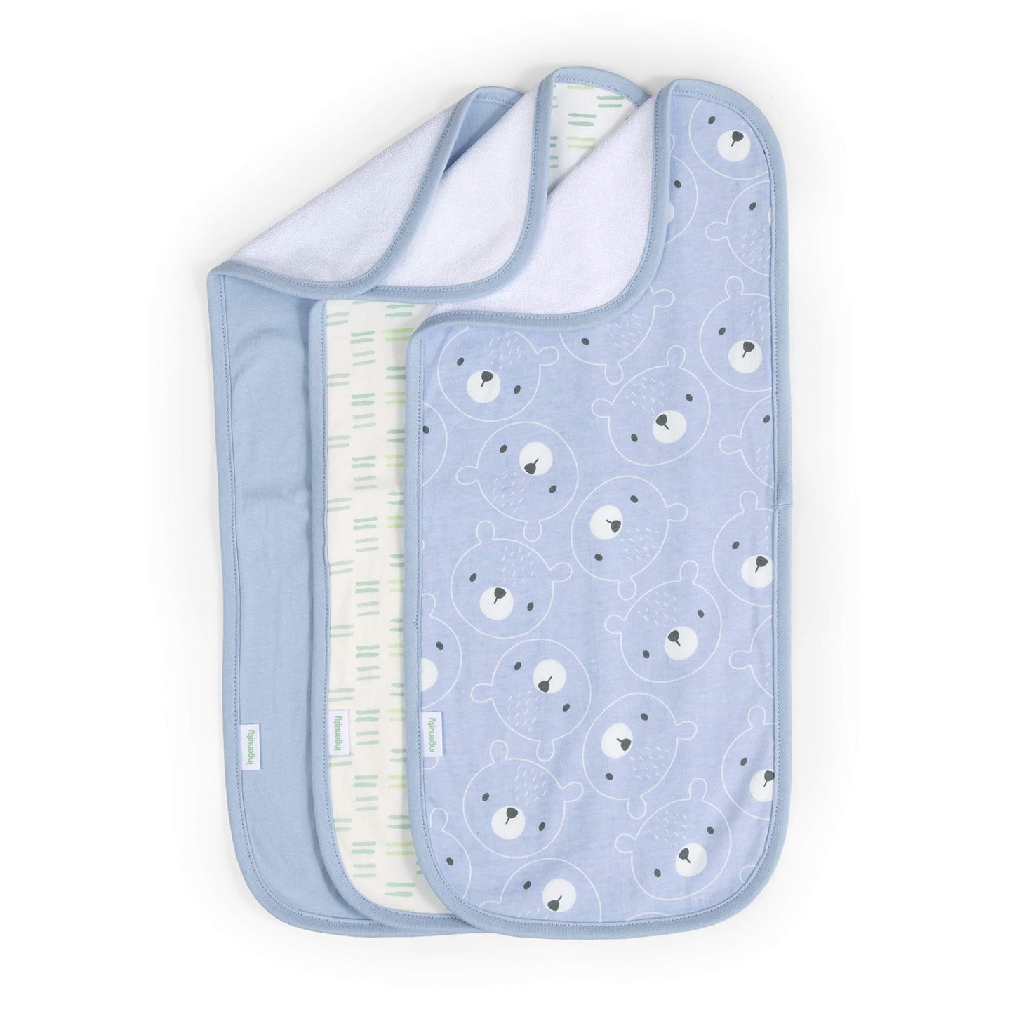 Ingenuity Easy Eater™ - Juego de 3 baberos para bebé - Kodi™ & Easy Eater™ - Juego de 3 paños para eructos para bebé - Kodi™