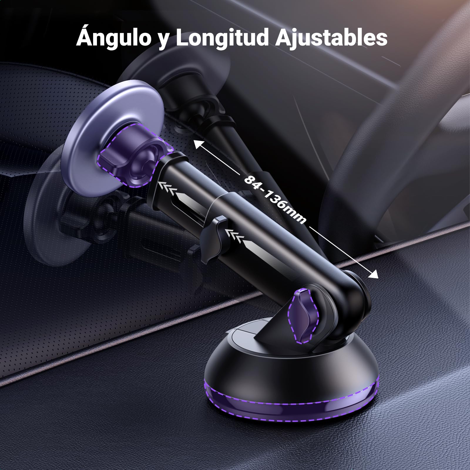 Soporte Celular Automóvil UGREEN Negro Multifuncional MagSafe 3 en 1 para iPhone y Todos los Celulares