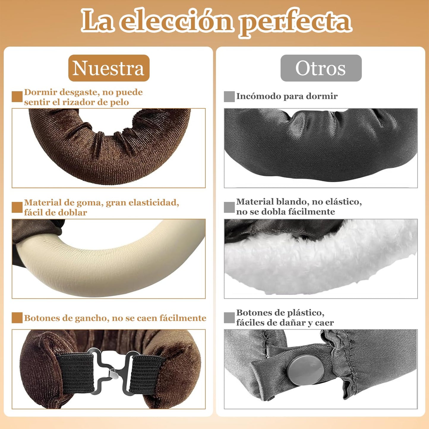 Yanlin Rizadores de Cabello Sin Calor, 4PCS Tubos para Peinar el Cabello, Cinta Para Rizar Sin Calor para Dormir, Rizador Sin Calor Para Cabellos Cortos y Medios, Herramientas de Peluquería