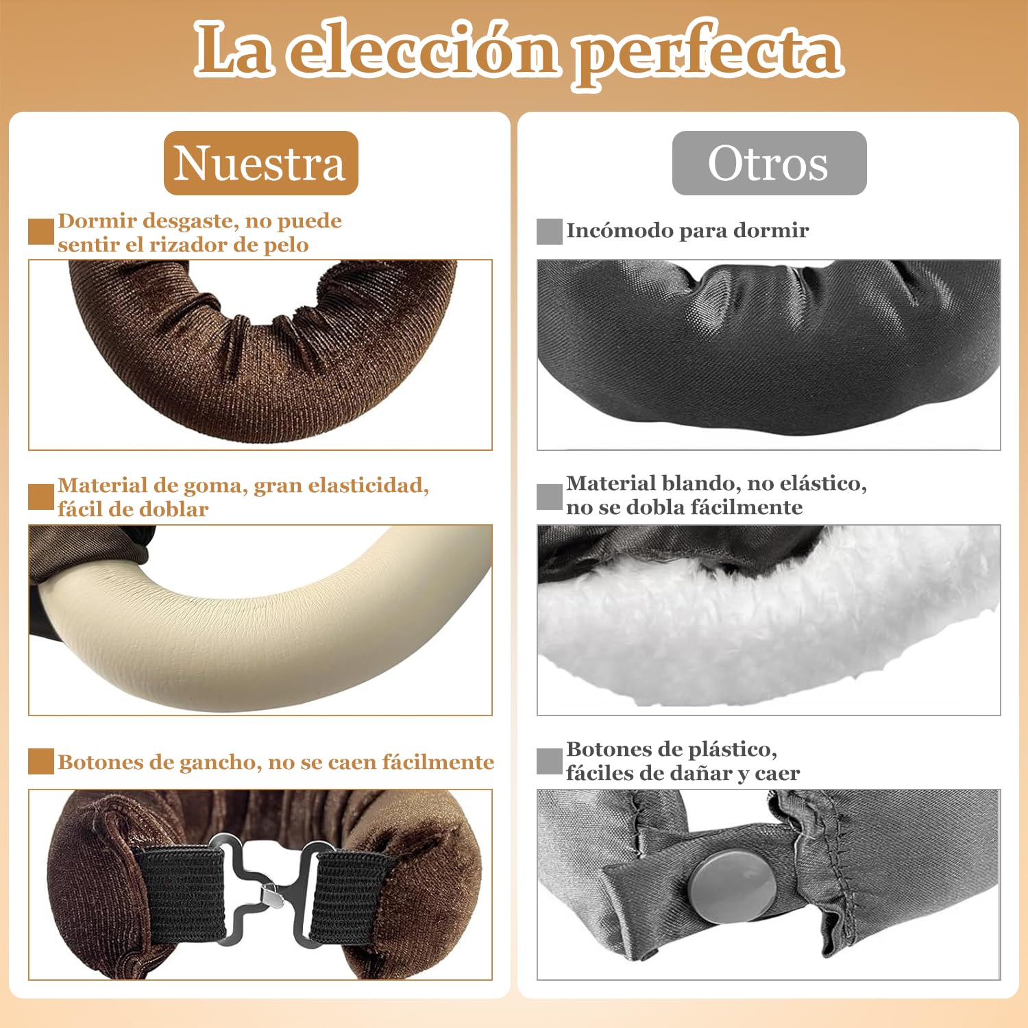 Yanlin Rizadores de Cabello Sin Calor, 4PCS Tubos para Peinar el Cabello, Cinta Para Rizar Sin Calor para Dormir, Rizador Sin Calor Para Cabellos Cortos y Medios, Herramientas de Peluquería