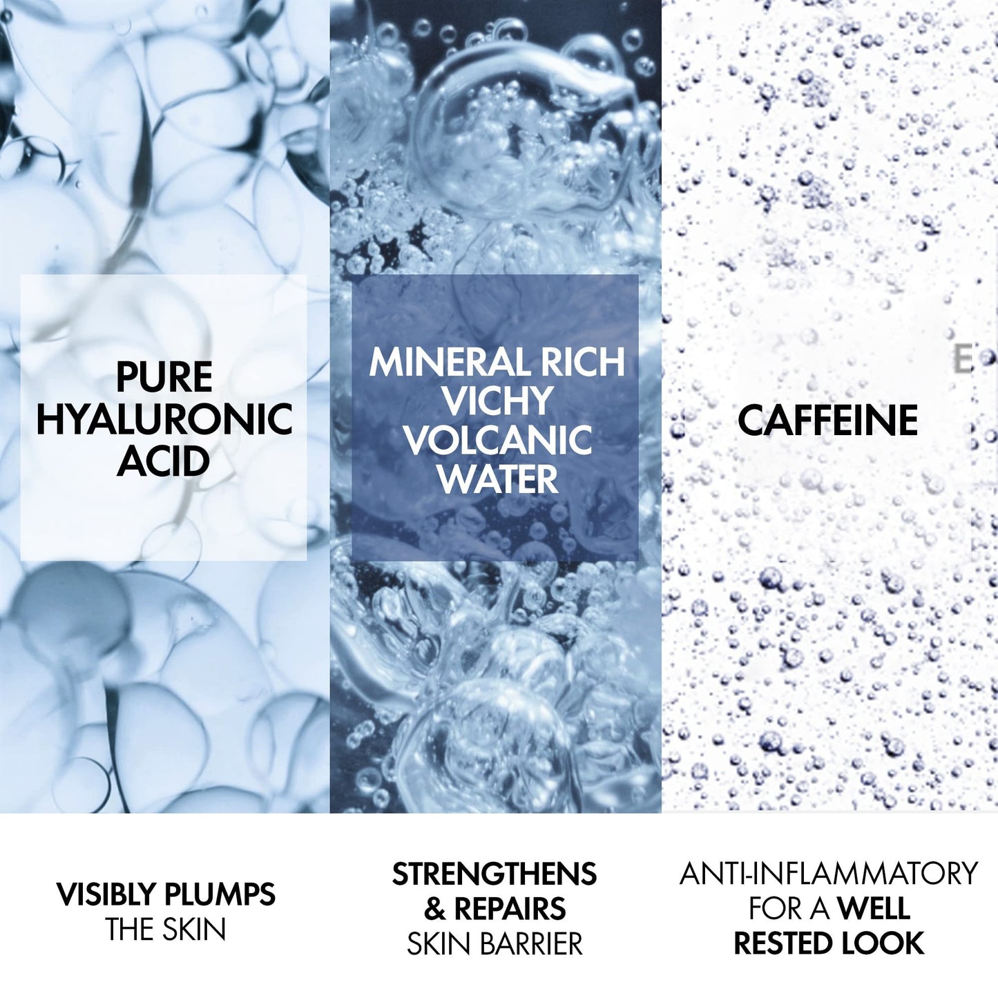 Vichy Ha epidermic filler: serum anti arrugas de acido hialuronico + Minéral 89 Contorno de Ojos - Gel con Ácido hialurónico y Cafeína pura, alisa, hidrata e ilumina