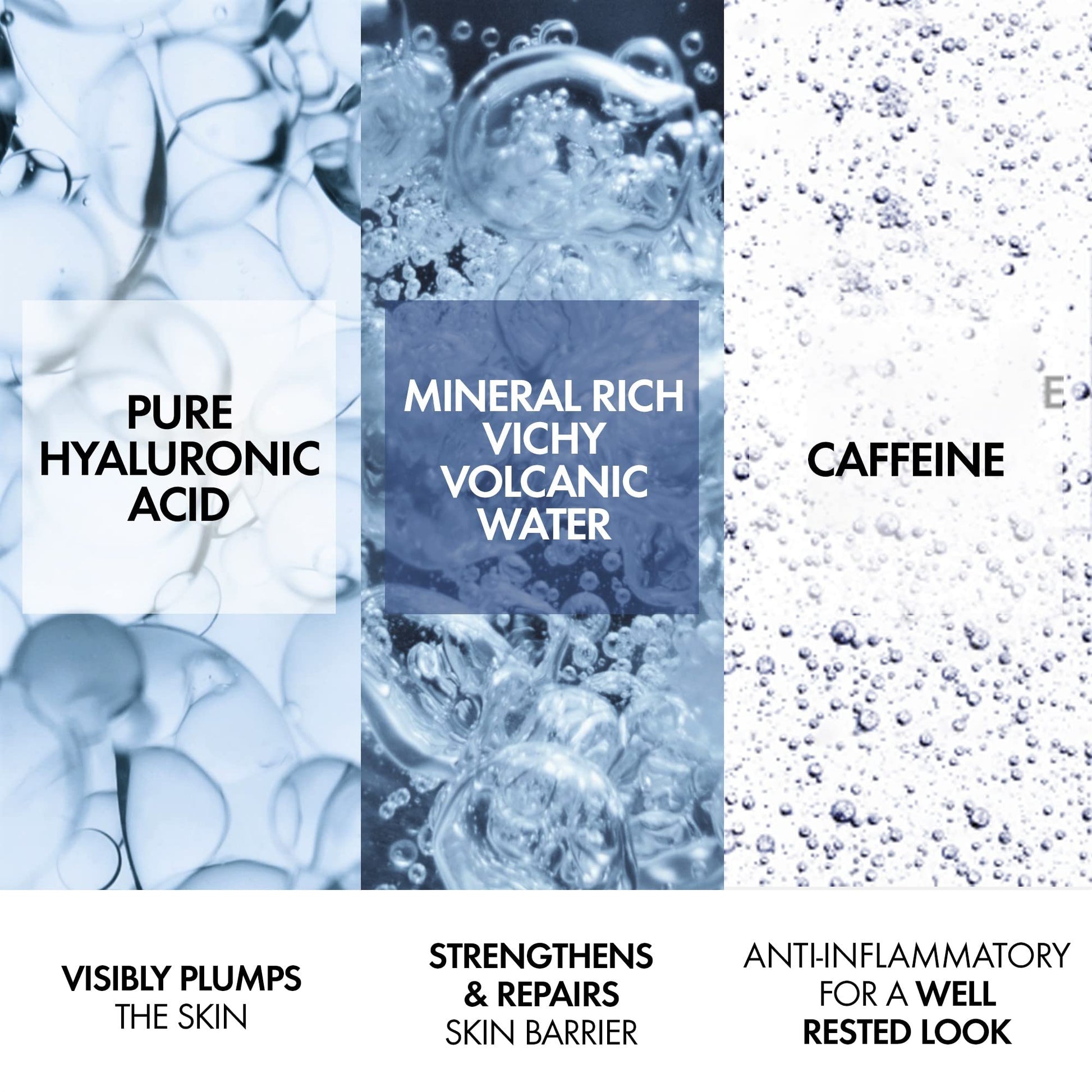 Vichy Ha epidermic filler: serum anti arrugas de acido hialuronico + Minéral 89 Contorno de Ojos - Gel con Ácido hialurónico y Cafeína pura, alisa, hidrata e ilumina