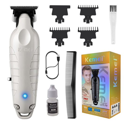 Cortadora de Barba y Pelo KEMEI PG2299 Gris Profesional para Hombre