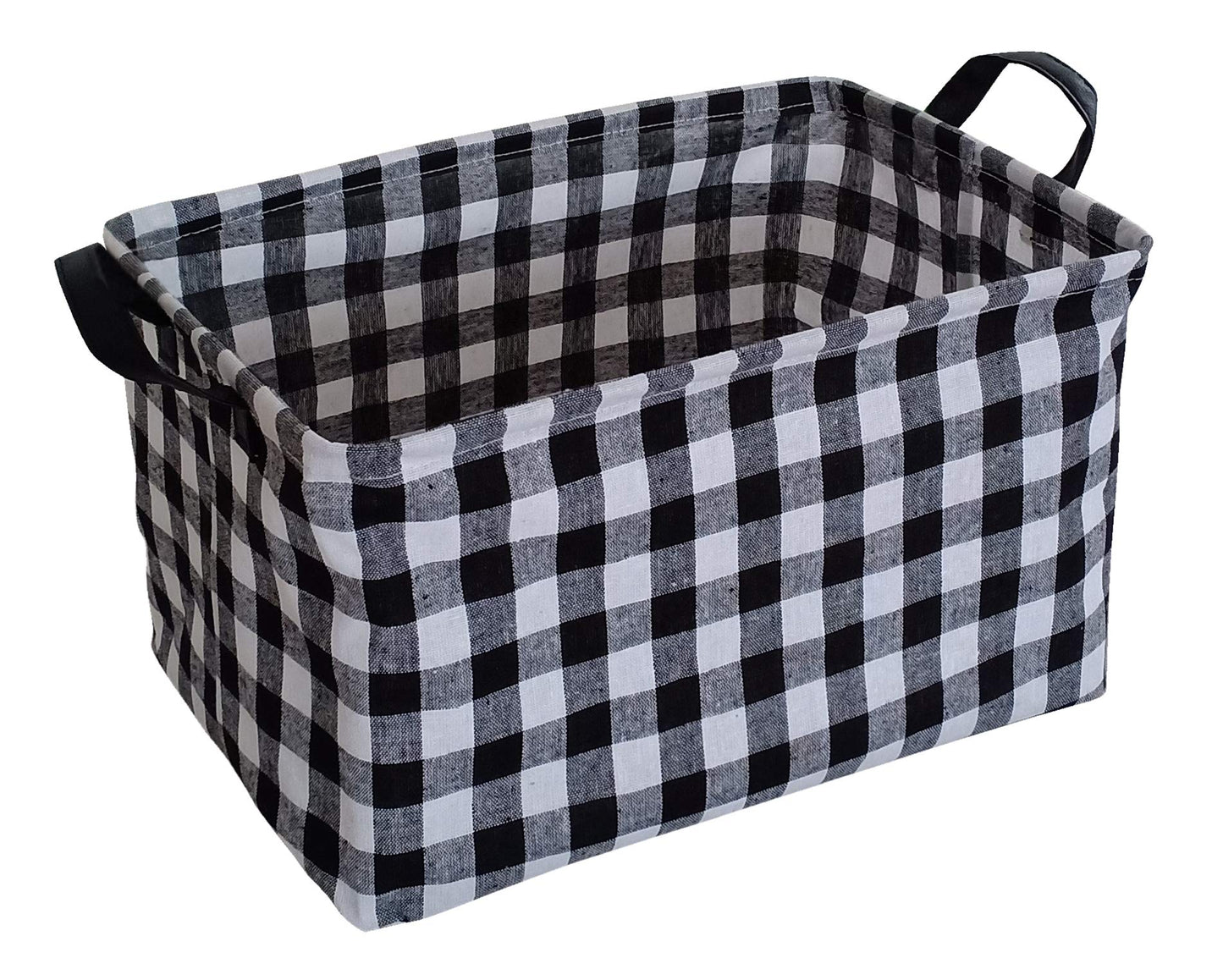 KUNRO - Cesta de almacenamiento para niños, estante de regalo, cesta de almacenamiento de juguetes, caja organizadora para habitación de los niños con asas (rejilla negra)