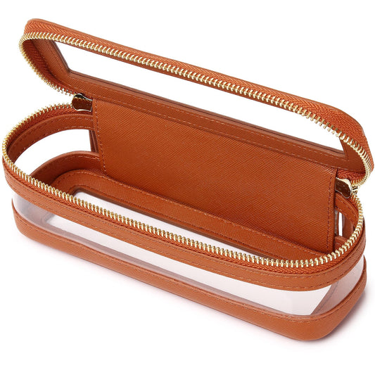 Pinkmik - Bolsa de maquillaje transparente para maquillaje, bolsa de maquillaje transparente y bolsa de aseo con cierre, pequeña bolsa de maquillaje Beatuy organizador para mujeres