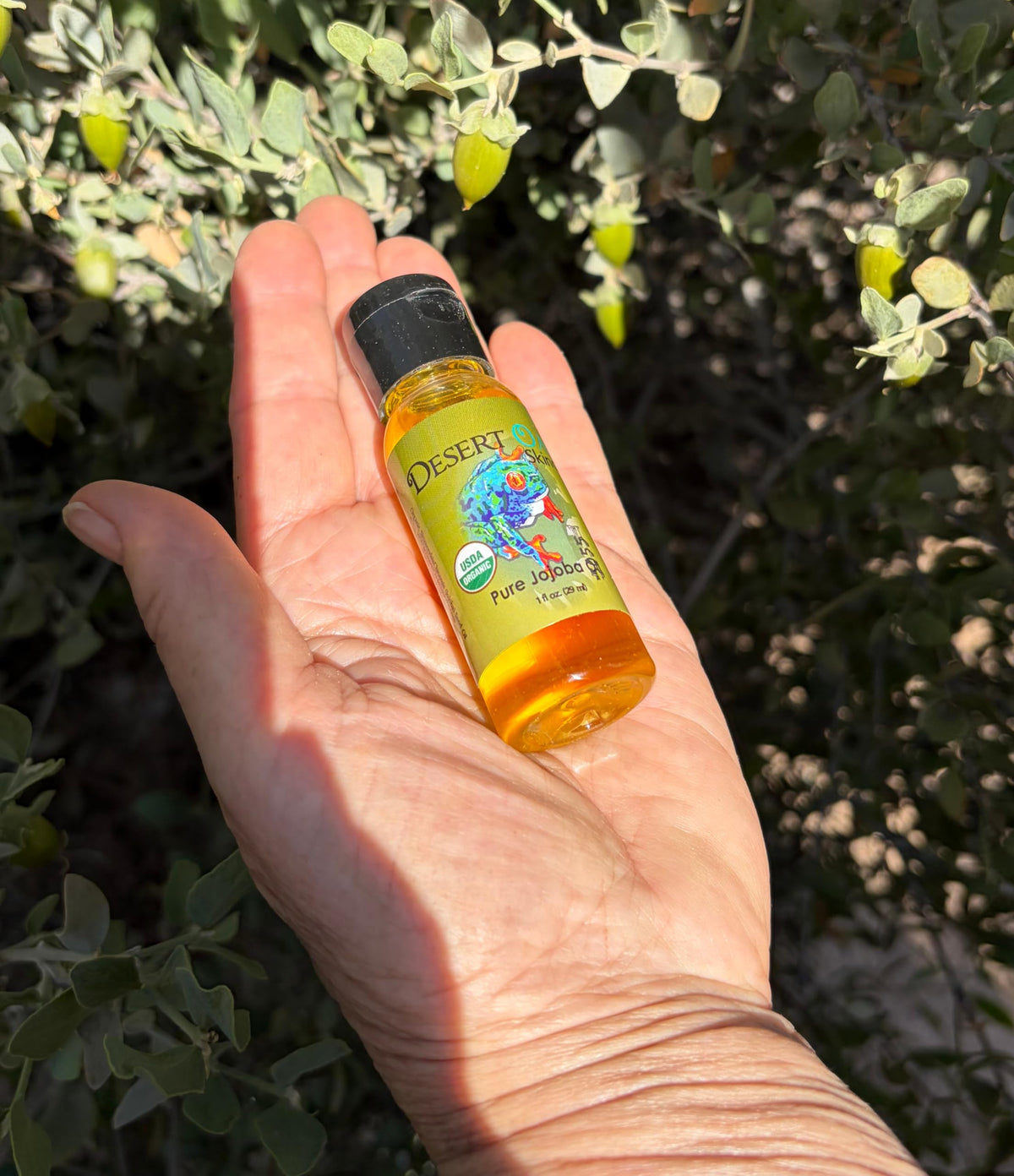 Aceite de jojoba 100 % puro, tamaño de viaje, 100 % natural, prensado en frío. Hidratante natural para cara y cuerpo. Por Desert Oasis Skincare (29 ml)