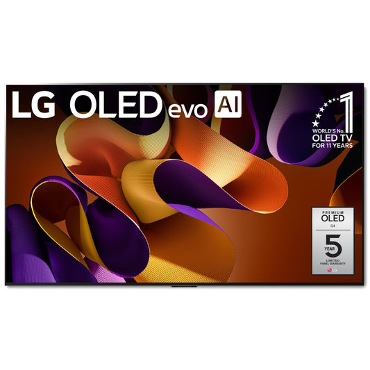 LG 83 Pulgadas Clase OLED EVO Serie G4 Smart TV 4K procesador visualización Plana con Control Remoto mágico Alimentado por IA con Alexa Incorporado (OLED83G4WUA, 2024)