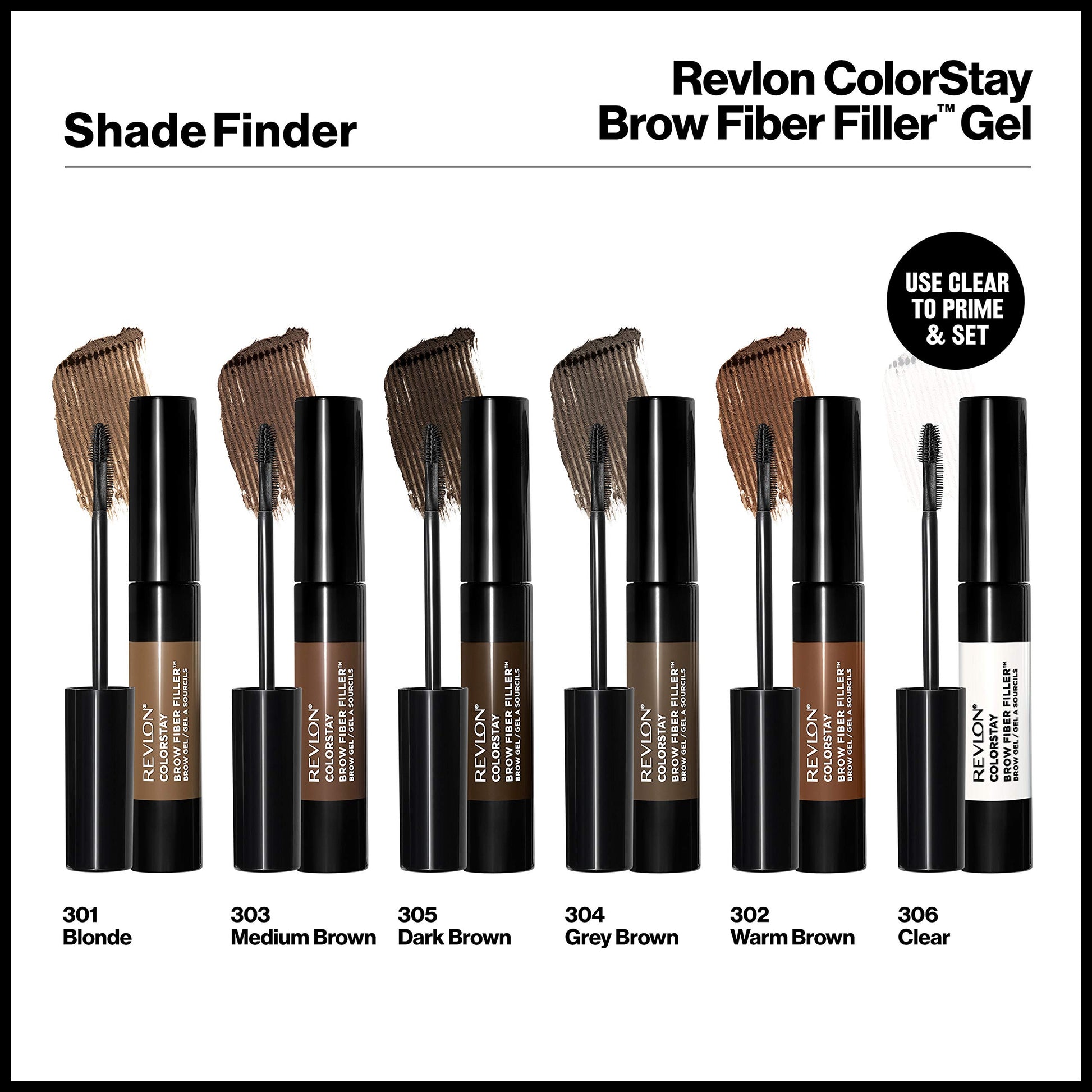 Revlon Colorstay brow filler and fiber tono dark brown Dark Brown