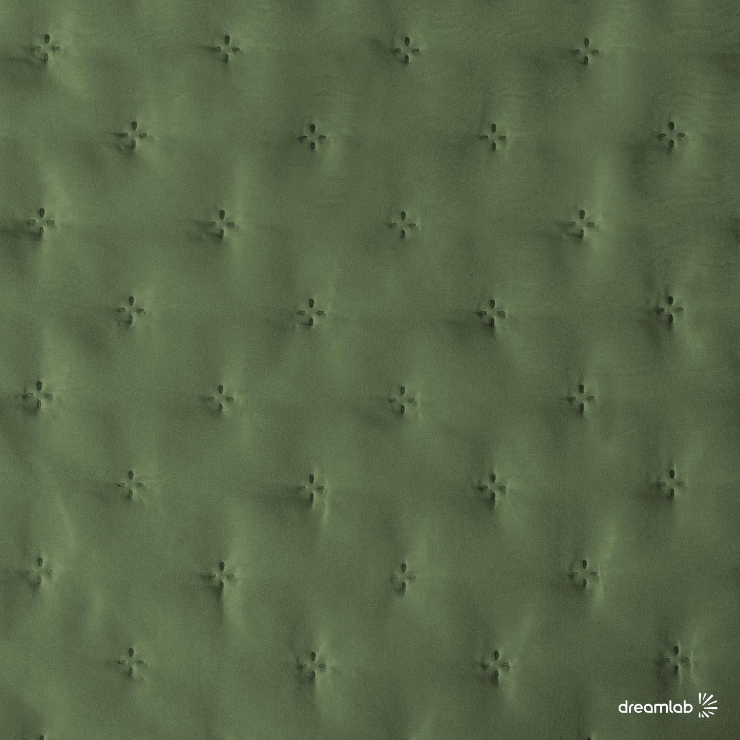 Dreamlab Colcha Ligera con 1 Funda de Almohada, Capitonado, Ultra Suave.Hipoalergénico. Edrecolcha para Cama. Edredón para Verano y Todas Las Estaciones. (Individual 175x240 cm,Trébol,Verde Seco)