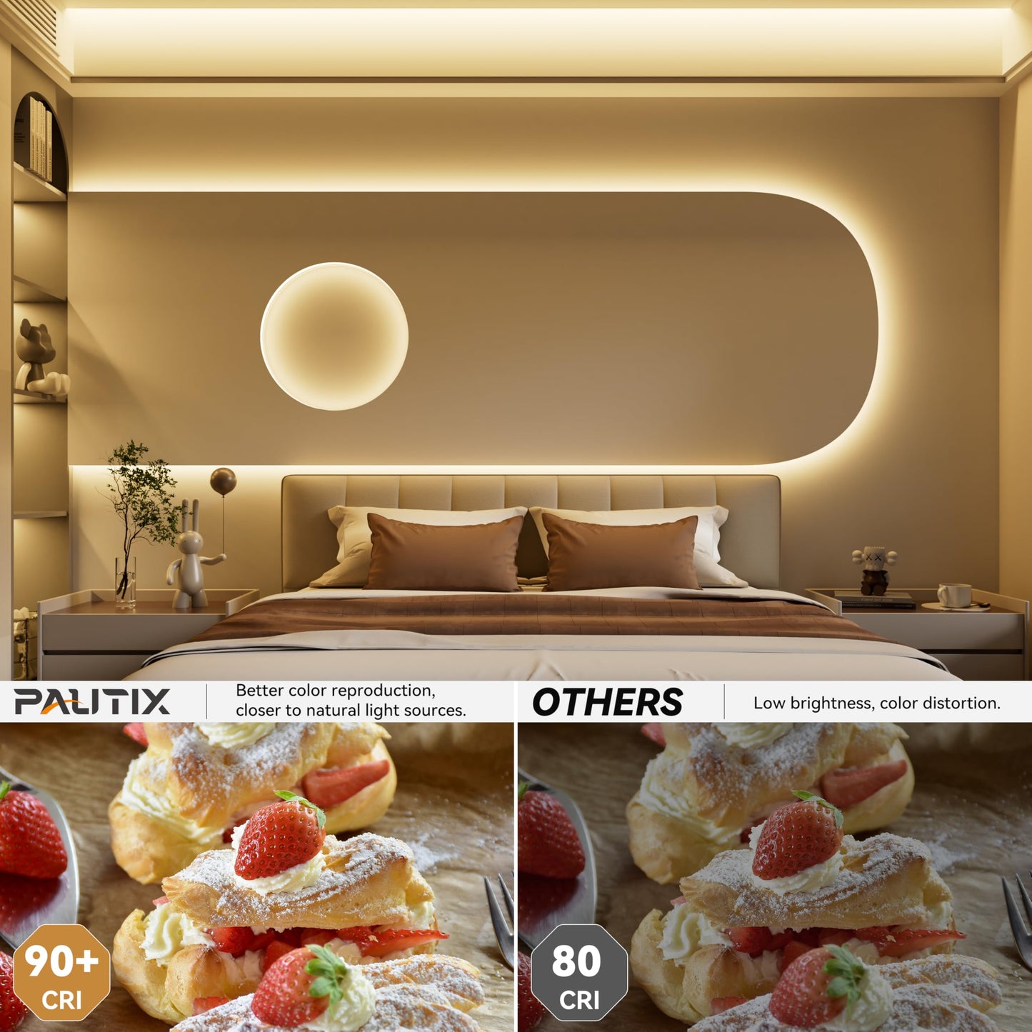 Tira de Luces LED PAUTIX Blanco Cálido Súper Brillante para Proyectos de Iluminación de Bricolaje