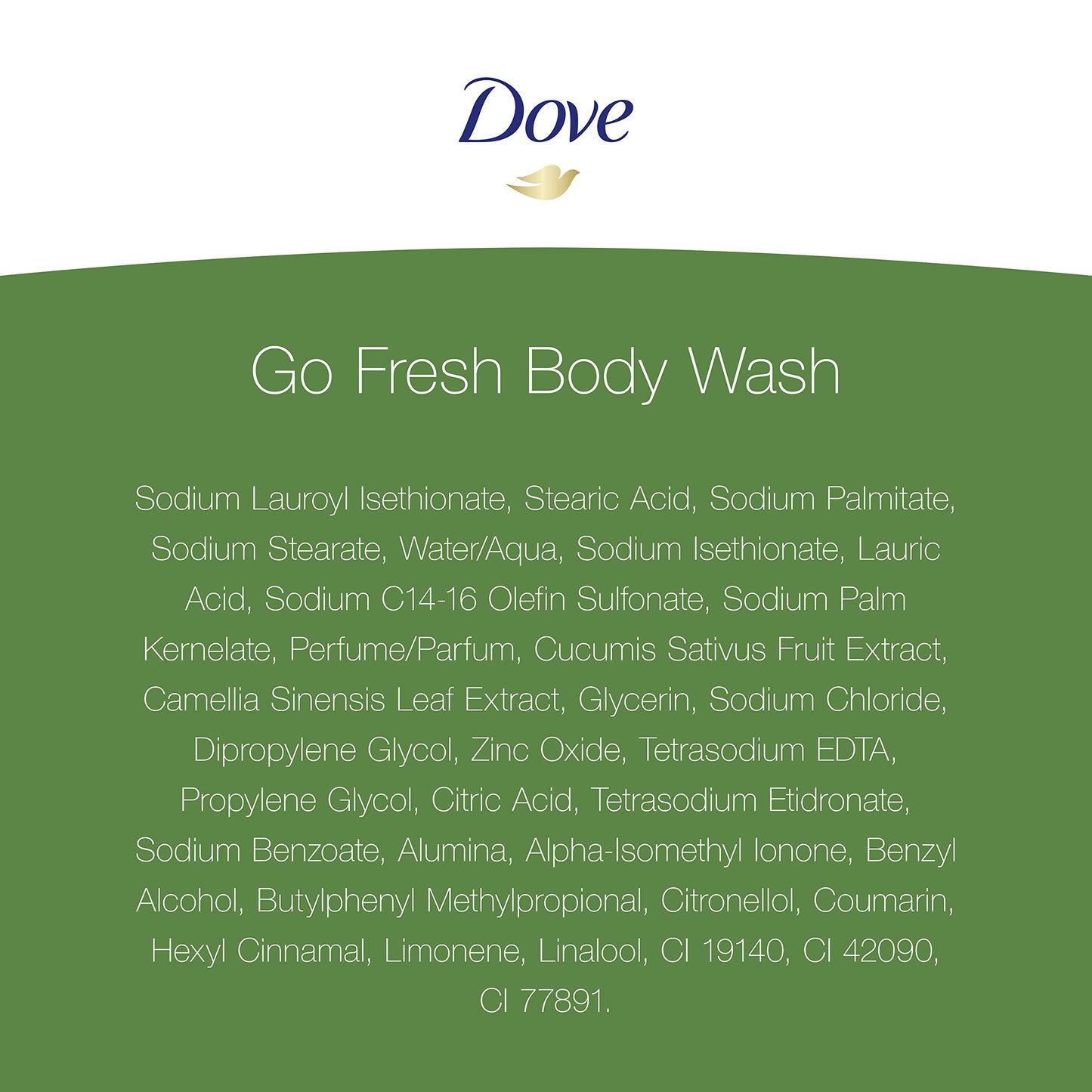 Go Fresh Cool Moisture Body Wash with Nutrium Moisture Cucumber&Green Tea Scent by Dove for Unisex - 12 oz Body Wash