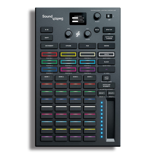 Controlador de Iluminación DMX SoundSwitch Control One Negro con Software y Soporte para Phillips Hue