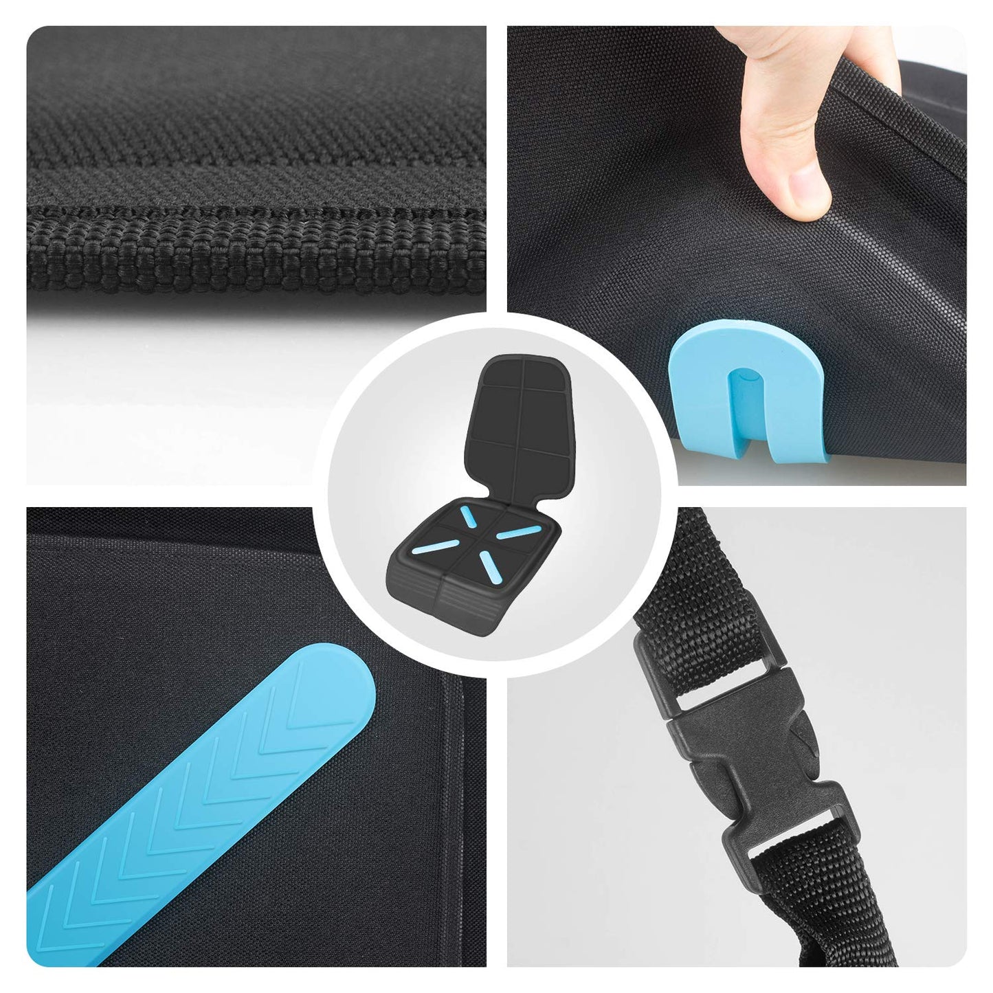 Shynerk - Funda de asiento de coche para asientos de coche para niños y bebés, protector de asiento de coche para debajo de los asientos de coche para proteger la tapicería de piel y tela del vehículo