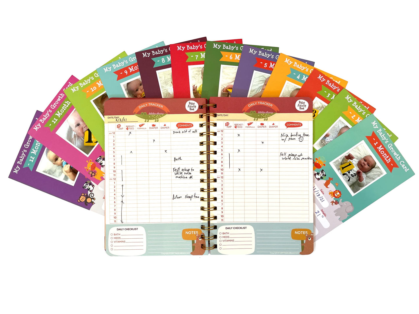 Medical Basics Baby Tracker Journal for Newborns (Boy Edition) - Diario de bebé, diario de actividad, seguimiento de calendario de bebés, registro de recién nacidos, regalo perfecto para nuevas madres, 2