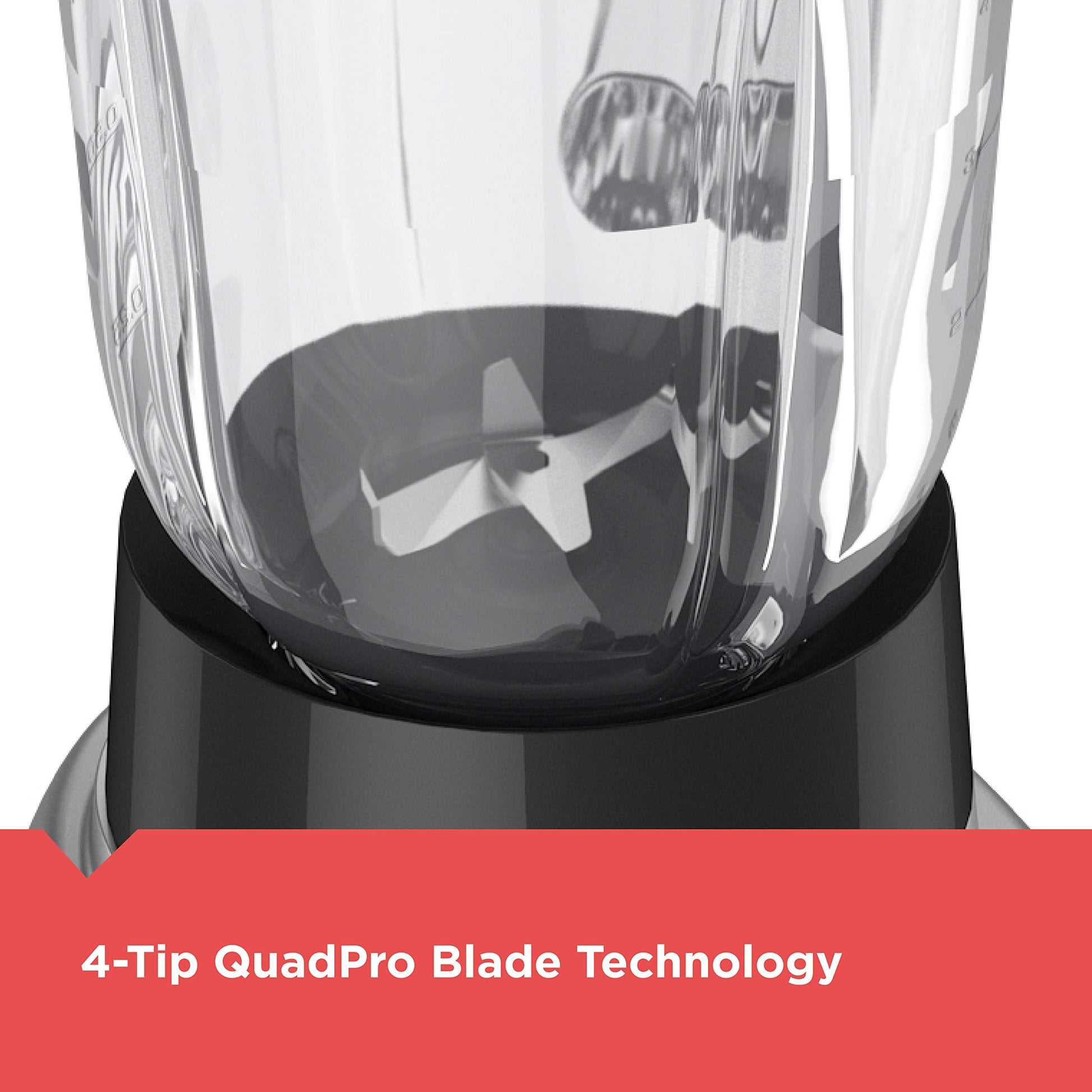 BLACK+DECKER PowerCrush - Licuadora de encimera para batidos y más, para batidos y más, hoja de acero inoxidable, 4 ajustes de velocidad para puré, triturar hielo, picar, dados y pulsar, apto para