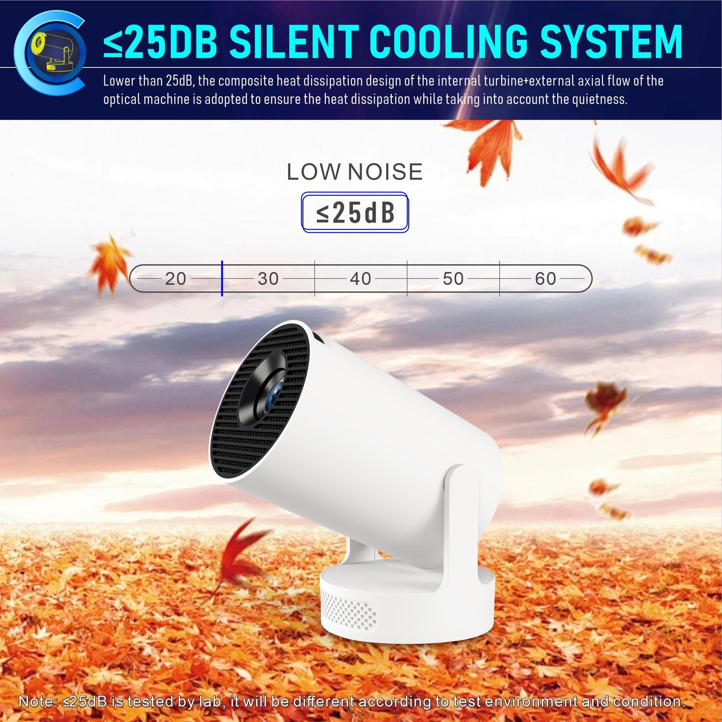 XIAOHUI Mini proyector, proyector inteligente portátil 2025 con WiFi y Bluetooth, 1000 lúmenes, visualización de 150 pulgadas, tecnología LCD LED