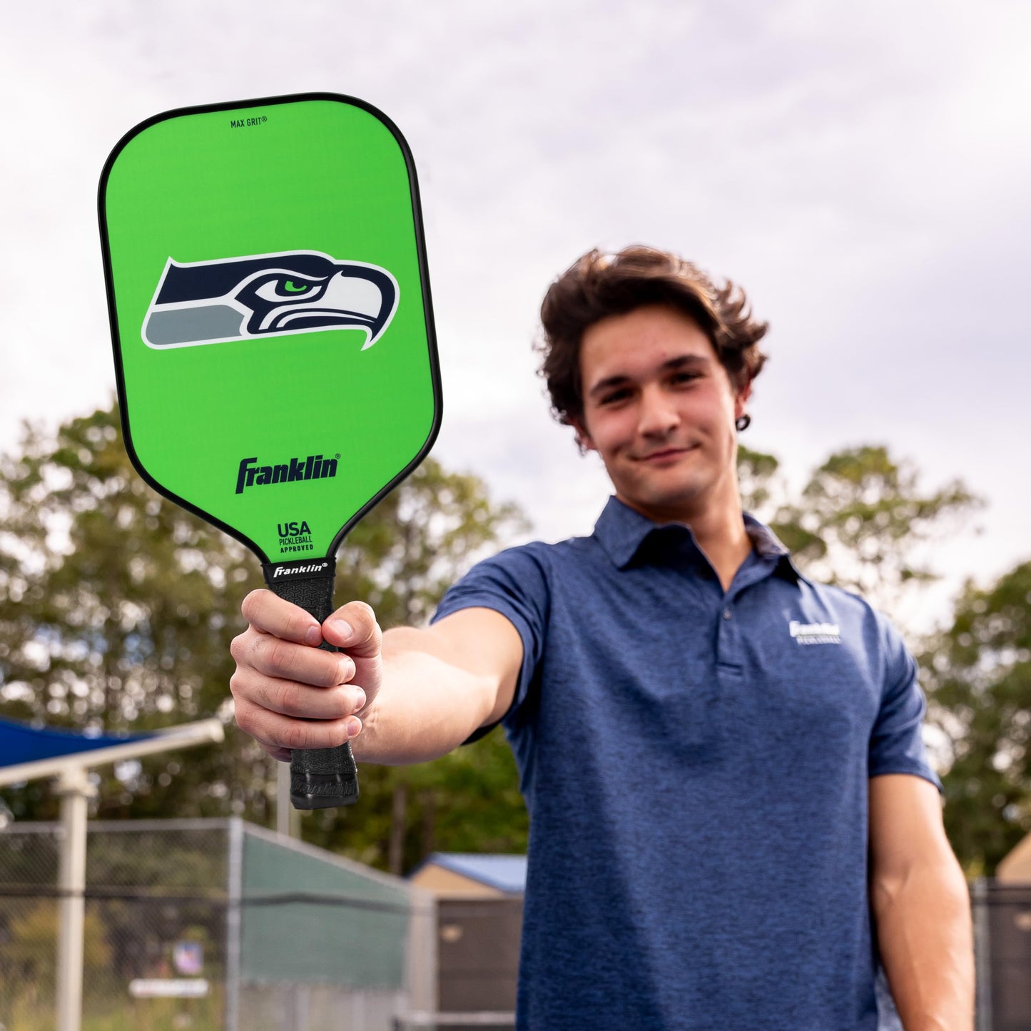 Franklin Sports NFL Seattle Seahawks Pickleball Paddle – Pickleball X – Núcleo de Polipropileno, Logotipo del Equipo – Producto Oficial de la NFL