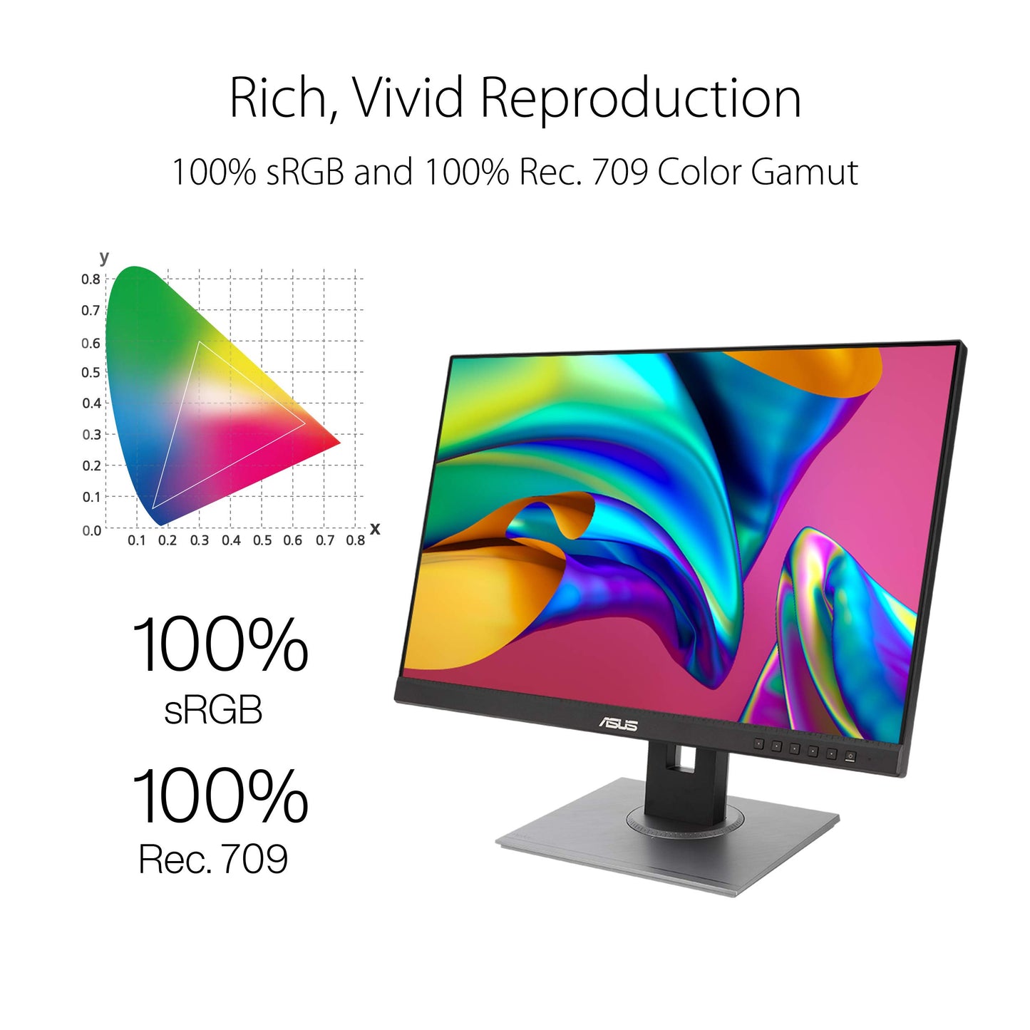 Asus Monitor profesional 24.1" ProArt PA278QV, animación, edición de vídeo y fotografía, IPS, 2K, precisión de color, precalibrado de fabrica para una precisión de color