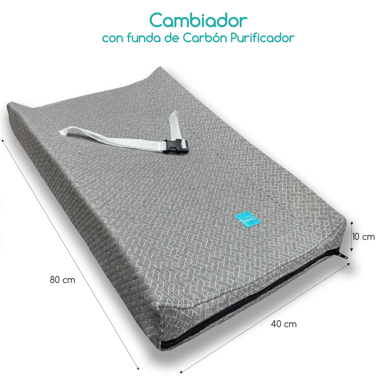 Colchones Dorm | Colchón Cambiador para Bebé – MicroCarbon | Seguro y Cómodo en Cada Cambio de Pañal y Ropa | 80 x 40 x 11 cm | 18 Certificaciones Internacionales