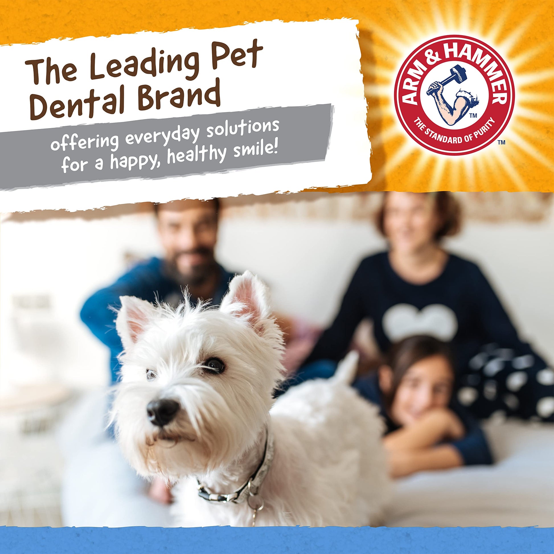 Arm & Hammer for Pets Nubbies TriBone Dog Dental Toy| Best Dog Chew Toy for Moderate Chewers | Dog Dental Toy Helps Reduce Plaque & Tartar | Peanut Butter Flavor Baking Soda