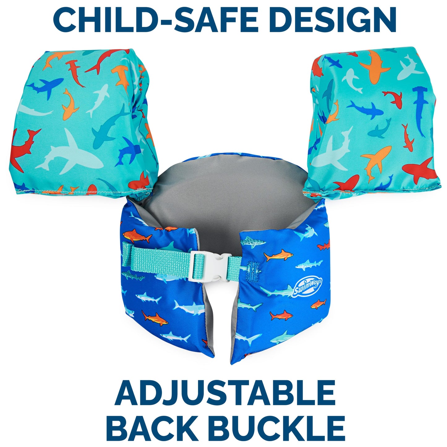 Chaleco Salvavidas SwimWays Tiburón Aprobado por la Guardia Costera para Niños 33 a 55 Libras
