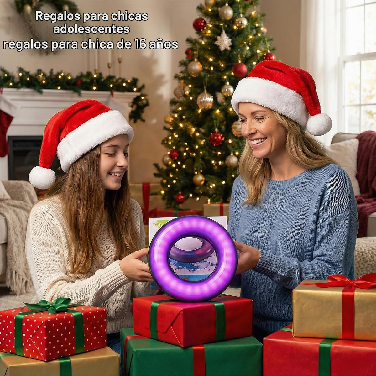 Bocina Bluetooth Portátil con Iluminación RGB Ajustable Inalámbrica Sonido Potente de 16W Bajos Profundos IPX6 Impermeable para Interiores y Exteriores