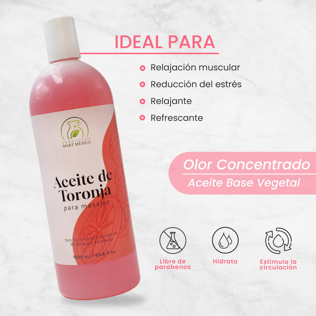 Aceite De Toronja Para Masajes Relajante 1 Litro Productos Mart Mexico