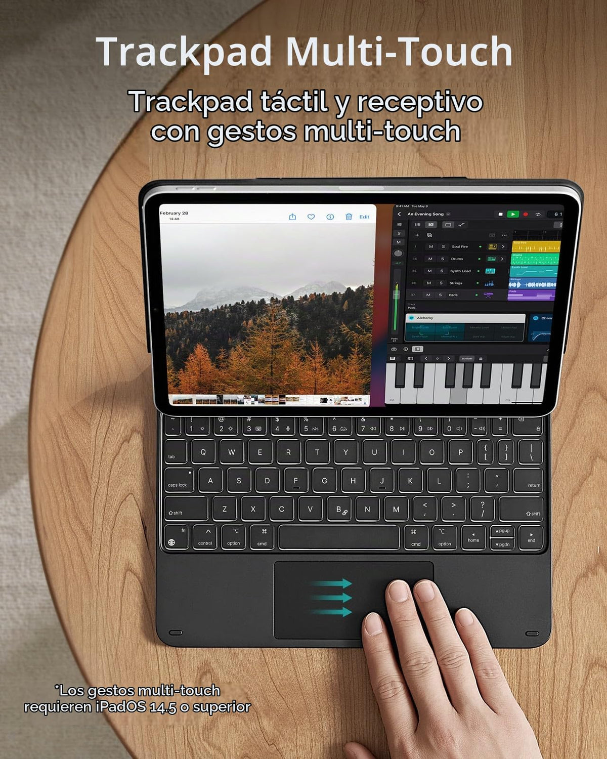 Funda Teclado ESR iPad A16/10a Gen Soporte Magnético Rápido