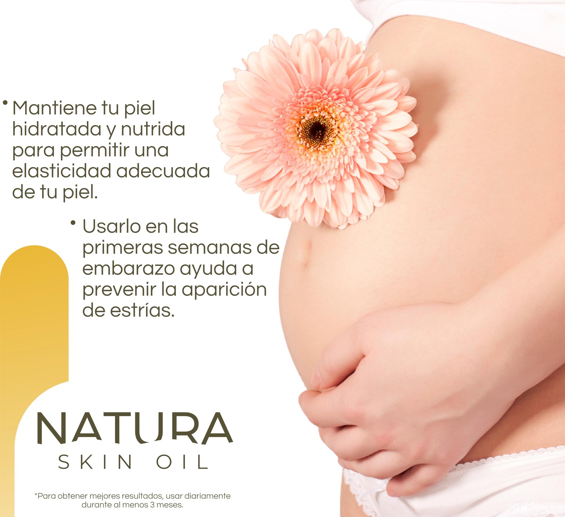 Rouge Co. Aceite Corporal Anti Estrías y Cicatrices Skin Care Reafirmante, No es Grasoso, Hidrata y Nutre Profundamente -Natura Skin Oil 150ml.
