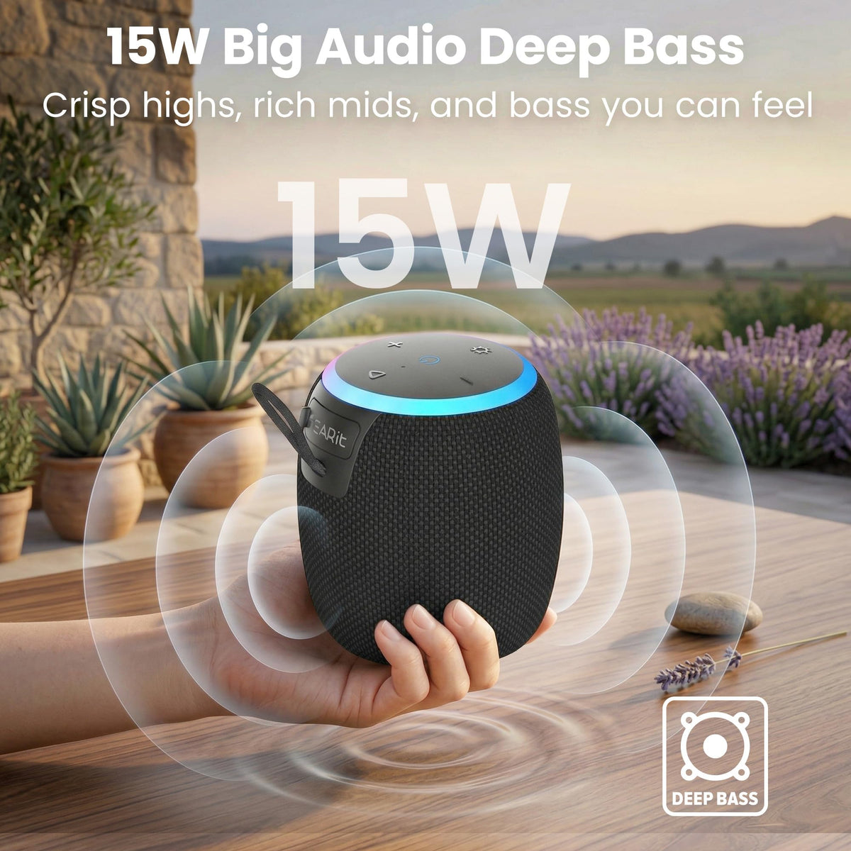 Altavoz Bluetooth Portátil GEARit Impermeable Pequeño Inalámbrico Mini