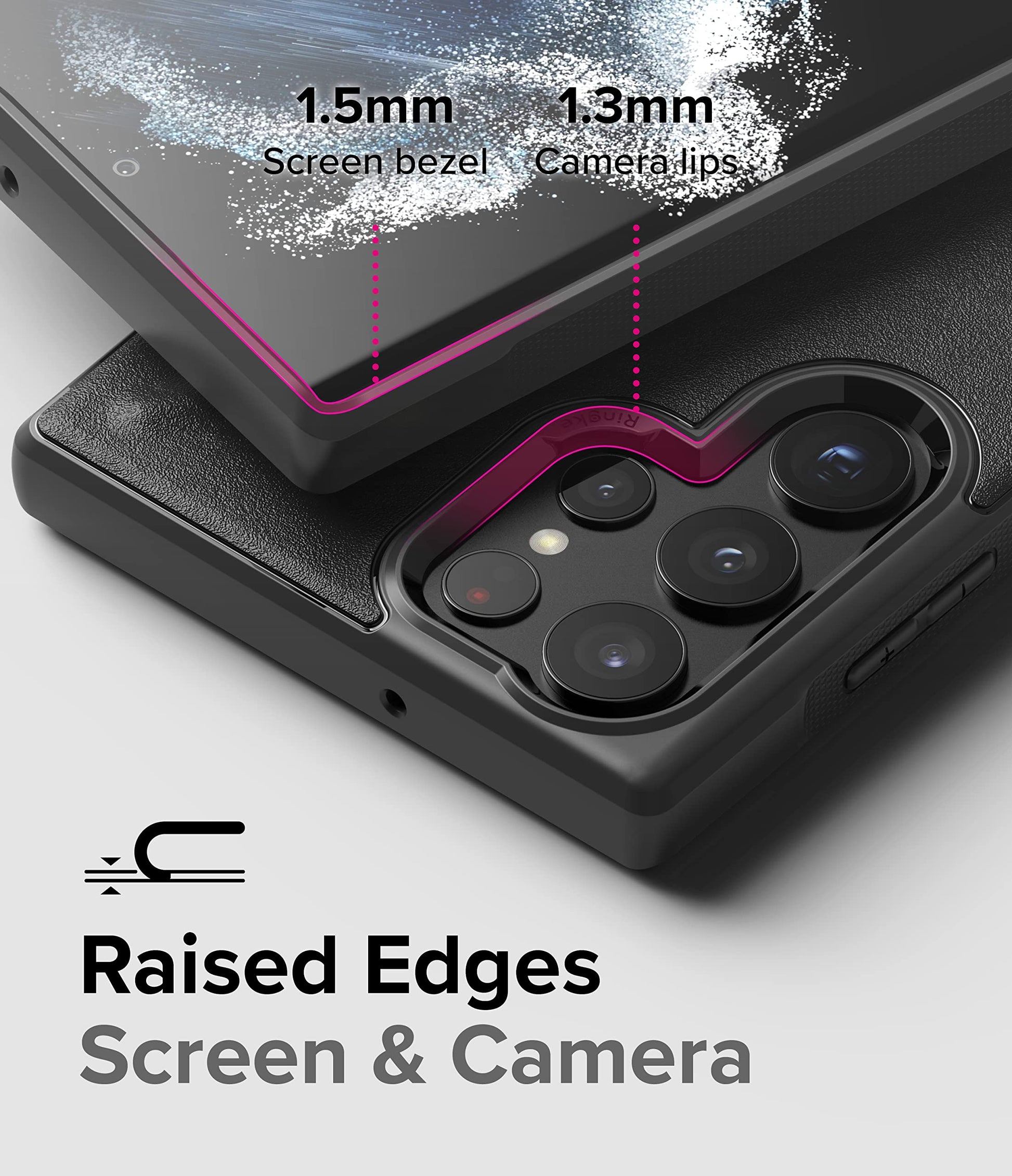 Funda Samsung Galaxy S22 Ultra 5G Ringke Onyx Black TPU Flexible Durable para Hombre