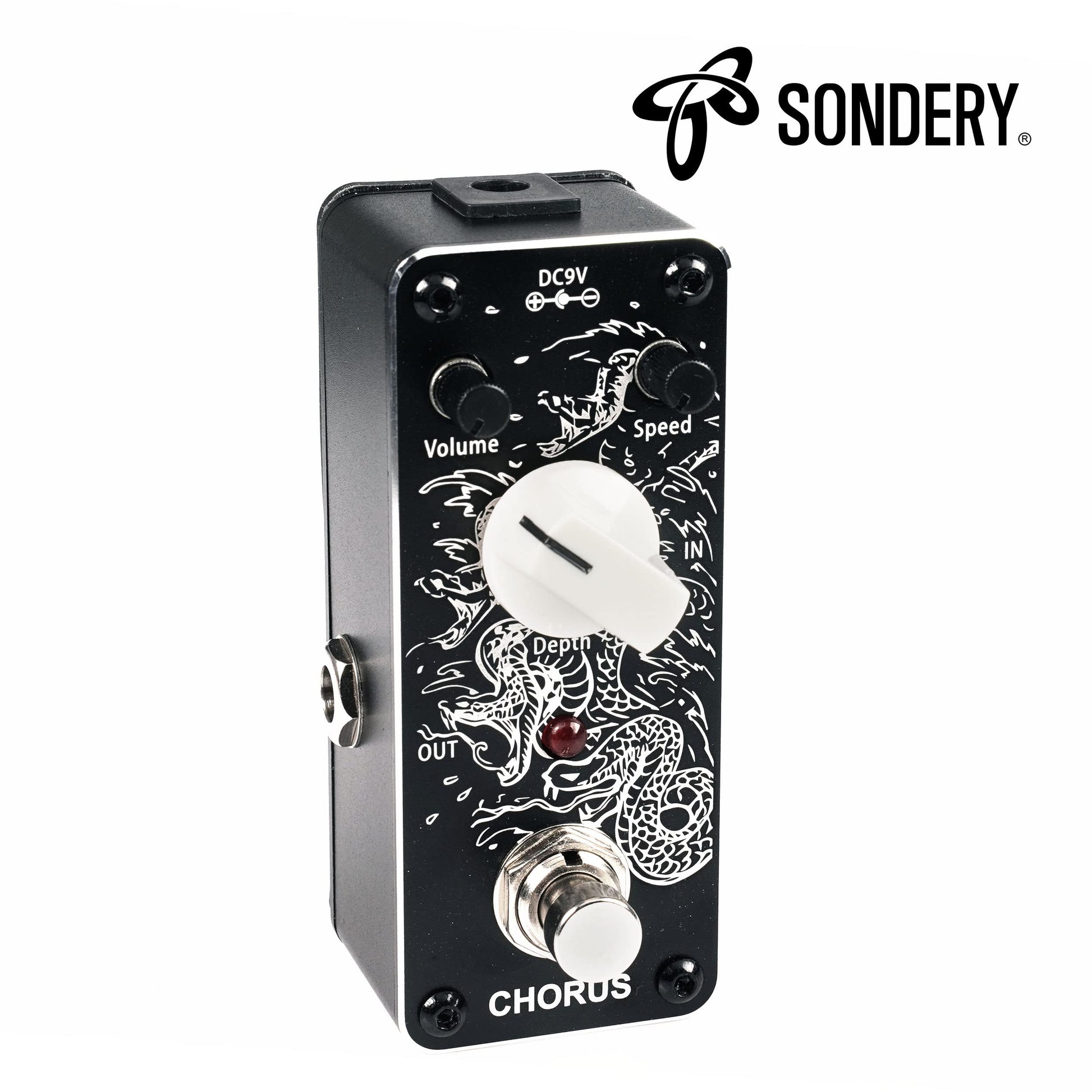 Pedal de Coro Sondery Azul Efecto Analógico True Bypass para Guitarra