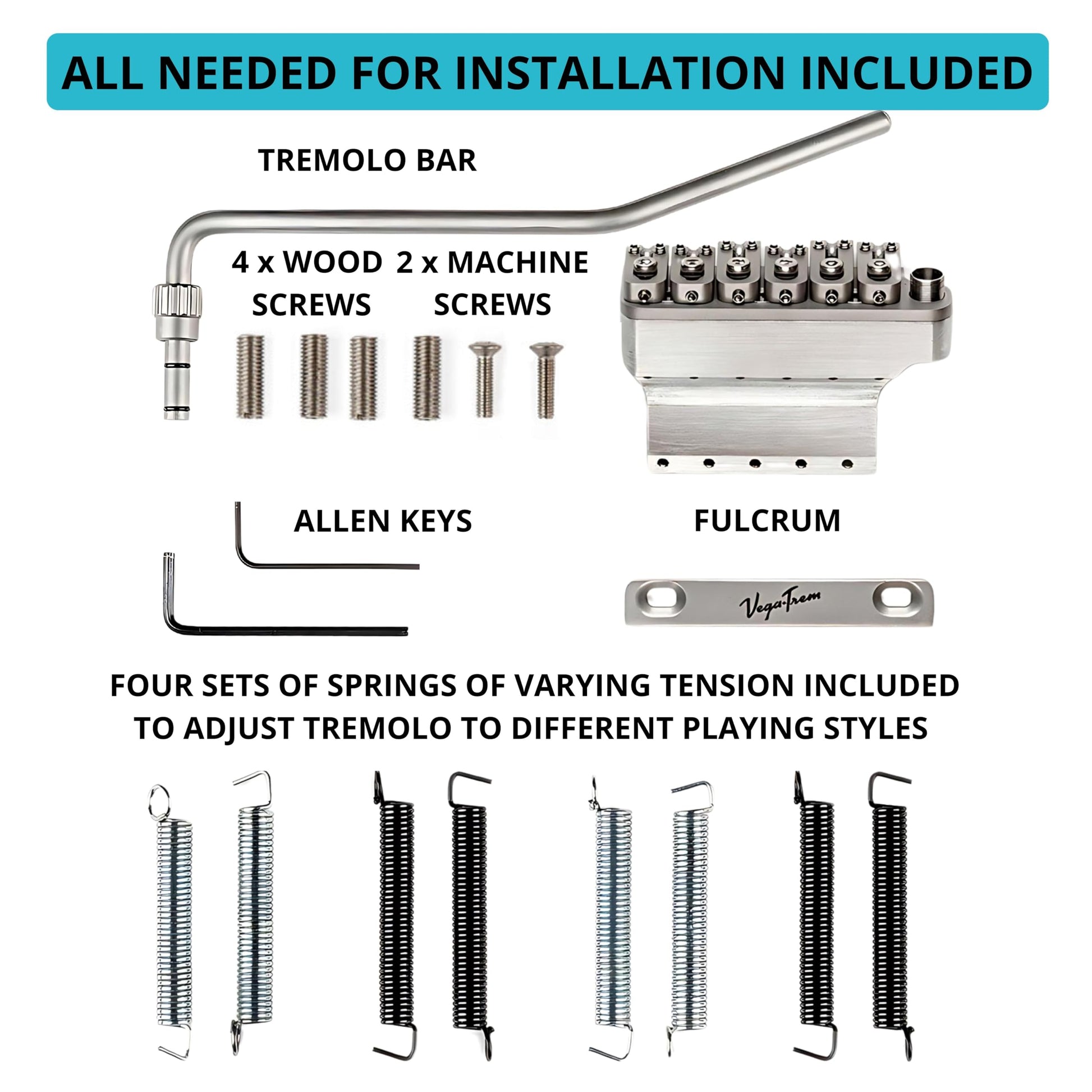 Vegatrem VT1 Ultra Trem Tremolo (Satin 2 Puntos)