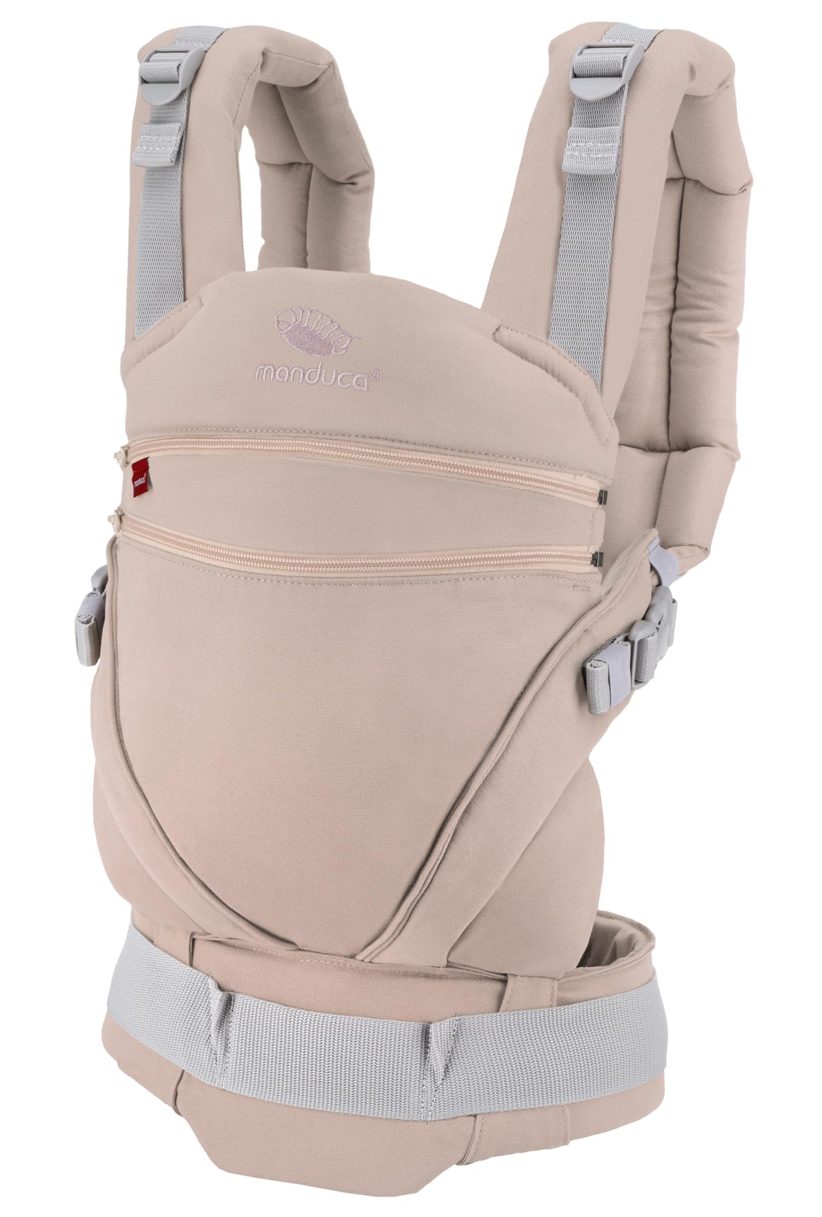 Manduca XT Happy Blush Portabebé Ergonómico de Algodón Orgánico, Mochila Cangurera Multiposición (Frente, Cadera, Espalda), Ajustable para Recién Nacidos y Niños (3.5 a 20 kg), sin Insertos, XT Cotton