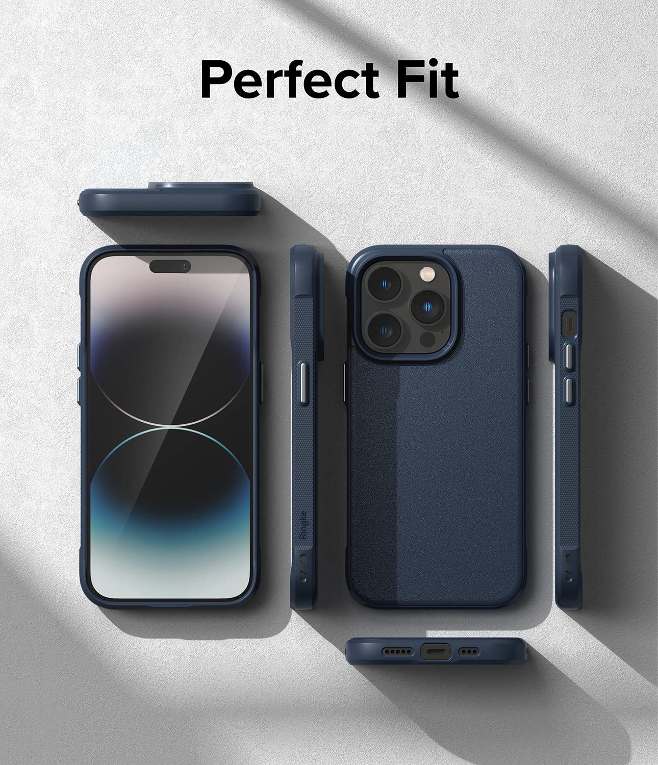 Funda iPhone 14 Pro Ringke Navy Antideslizante Anti Huella Dactilar