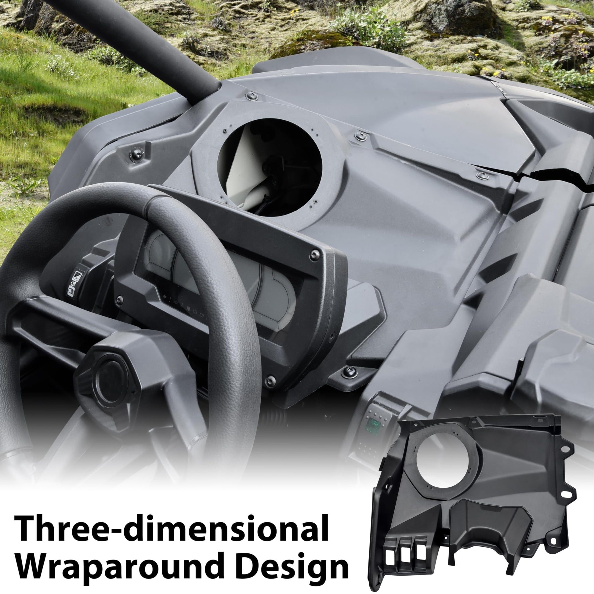 SAUTVS - Soporte de altavoz frontal para salpicadero Can Am X3, paneles frontales de 6.5 pulgadas para sistema estéreo Can-Am Maverick X3 / X3 Max 2017-2025 Accesorios