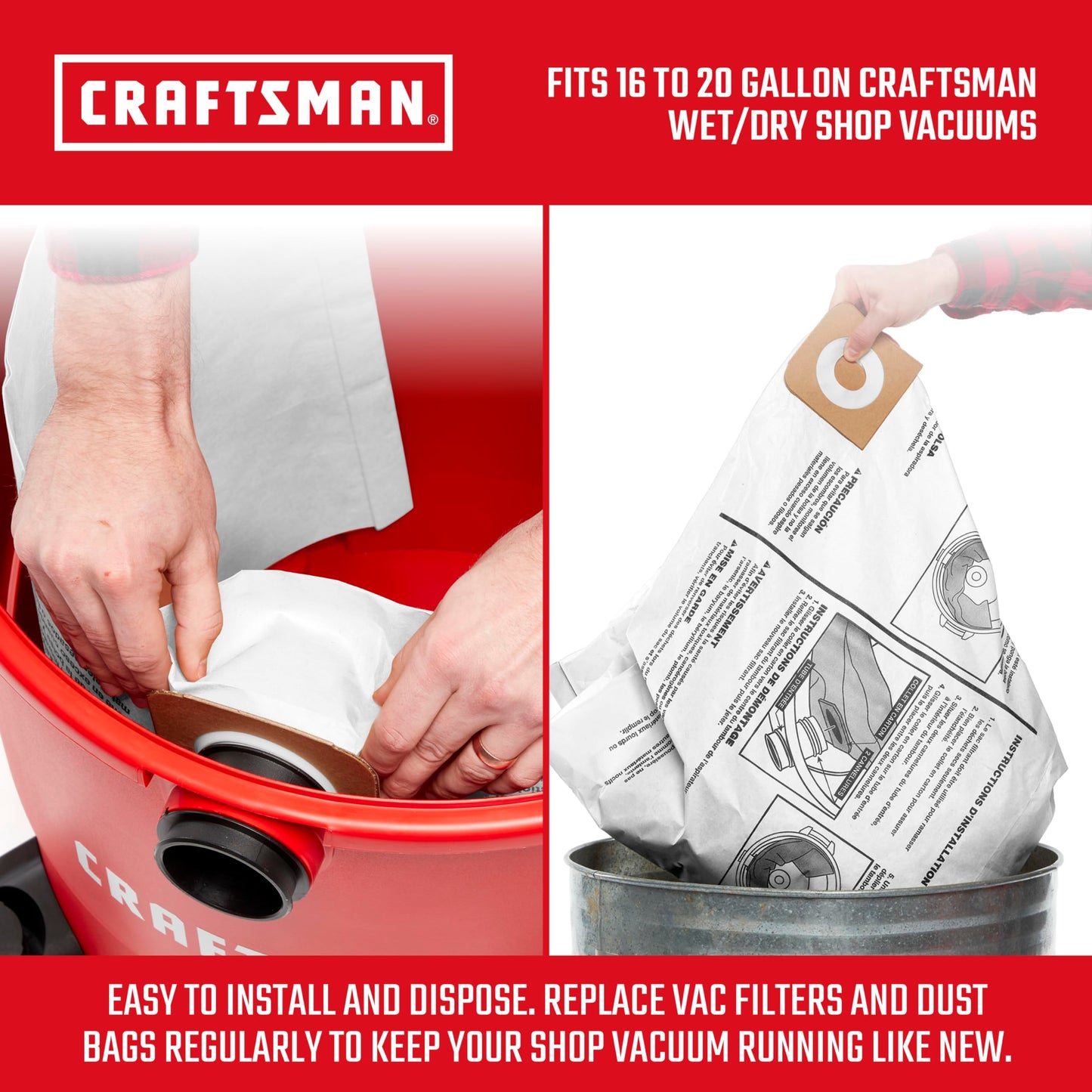 Bolsas de Polvo Craftsman Adaptables