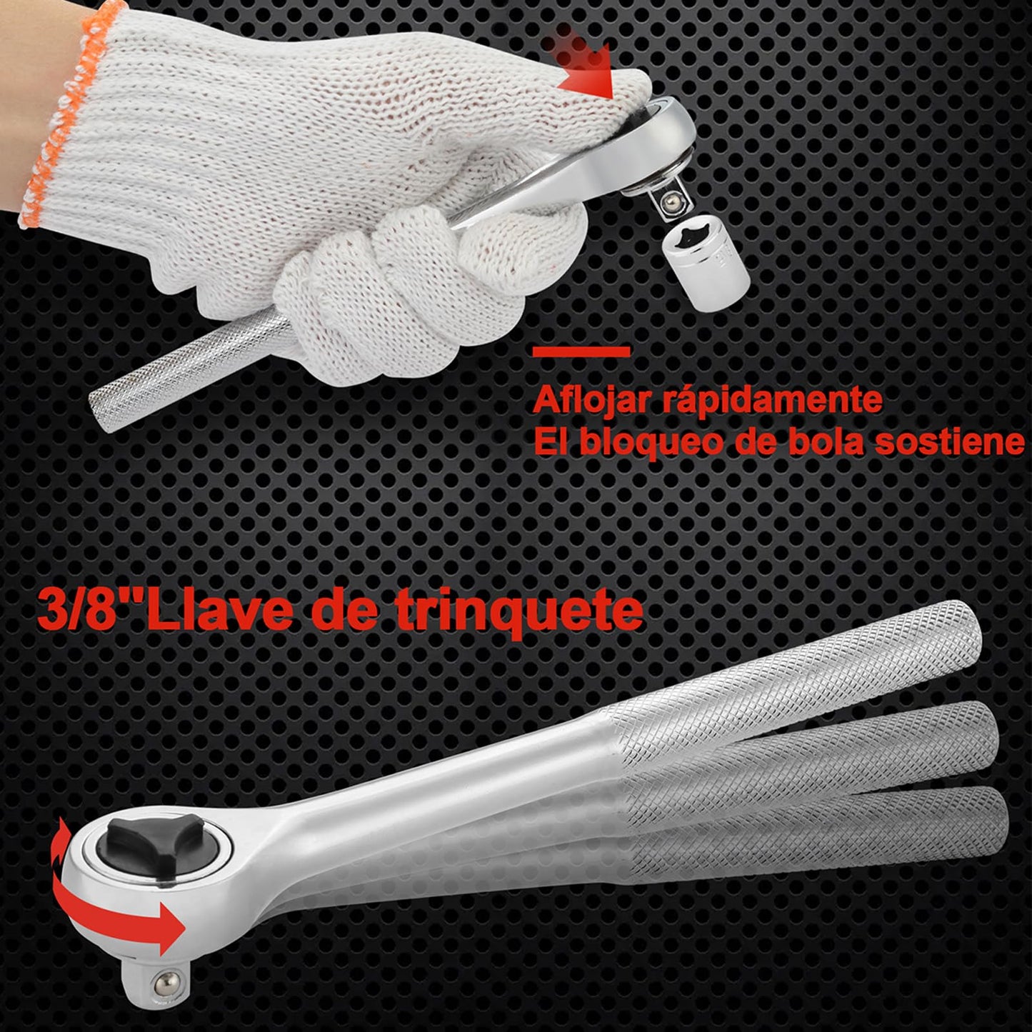 Juego de Herramientas TEENO Negro con Maleta sobre Ruedas para Uso Doméstico