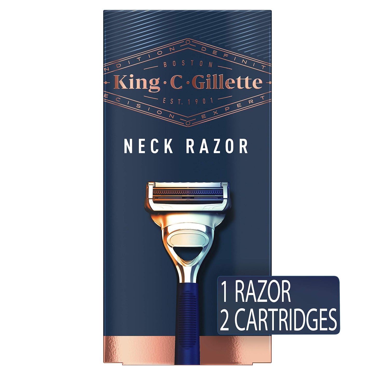 King C. Gillette Maquinilla de afeitar, mango más 2 recambios de cuchillas