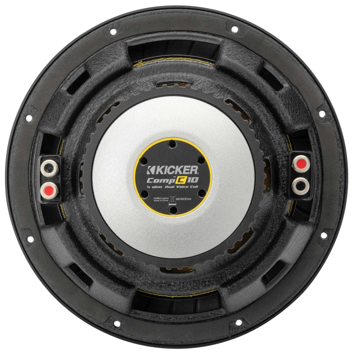 Kicker 50CWCD104 CompC Subwoofer de 10 pulgadas, doble 4 ohmios