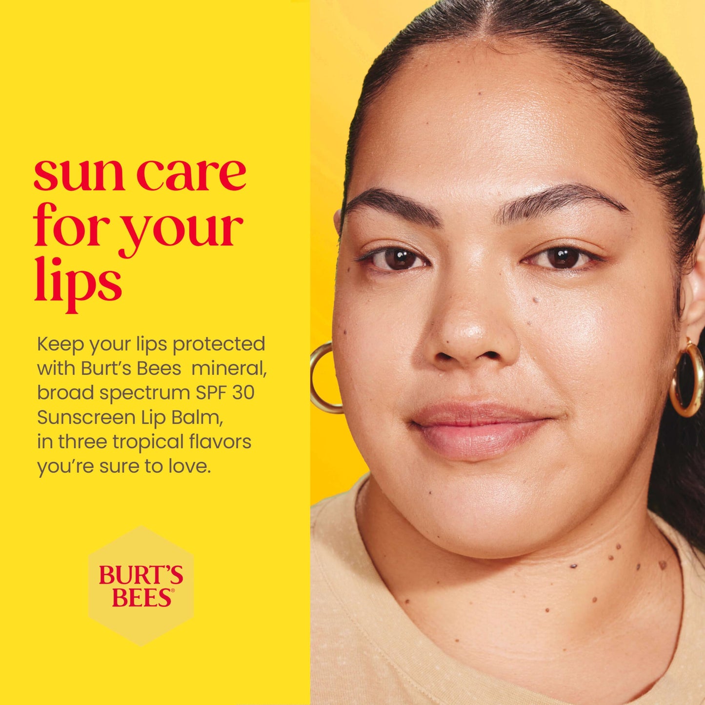 Burt's Bees Beaches and Cream Sun Care SPF 30 Lip Balm, Water-Resistant Lip Moisturizer, Nano-Free Zinc Oxide Formula, Natural Conditioning Lip Treatment, 3 Tubes, 0.15 oz