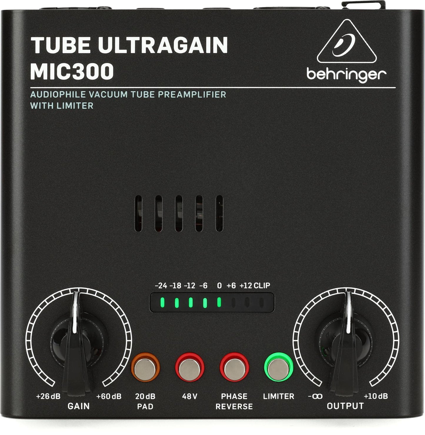 Behringer MIC300 Preamplificador de Tubo de aspiradora audiófilo con limitador