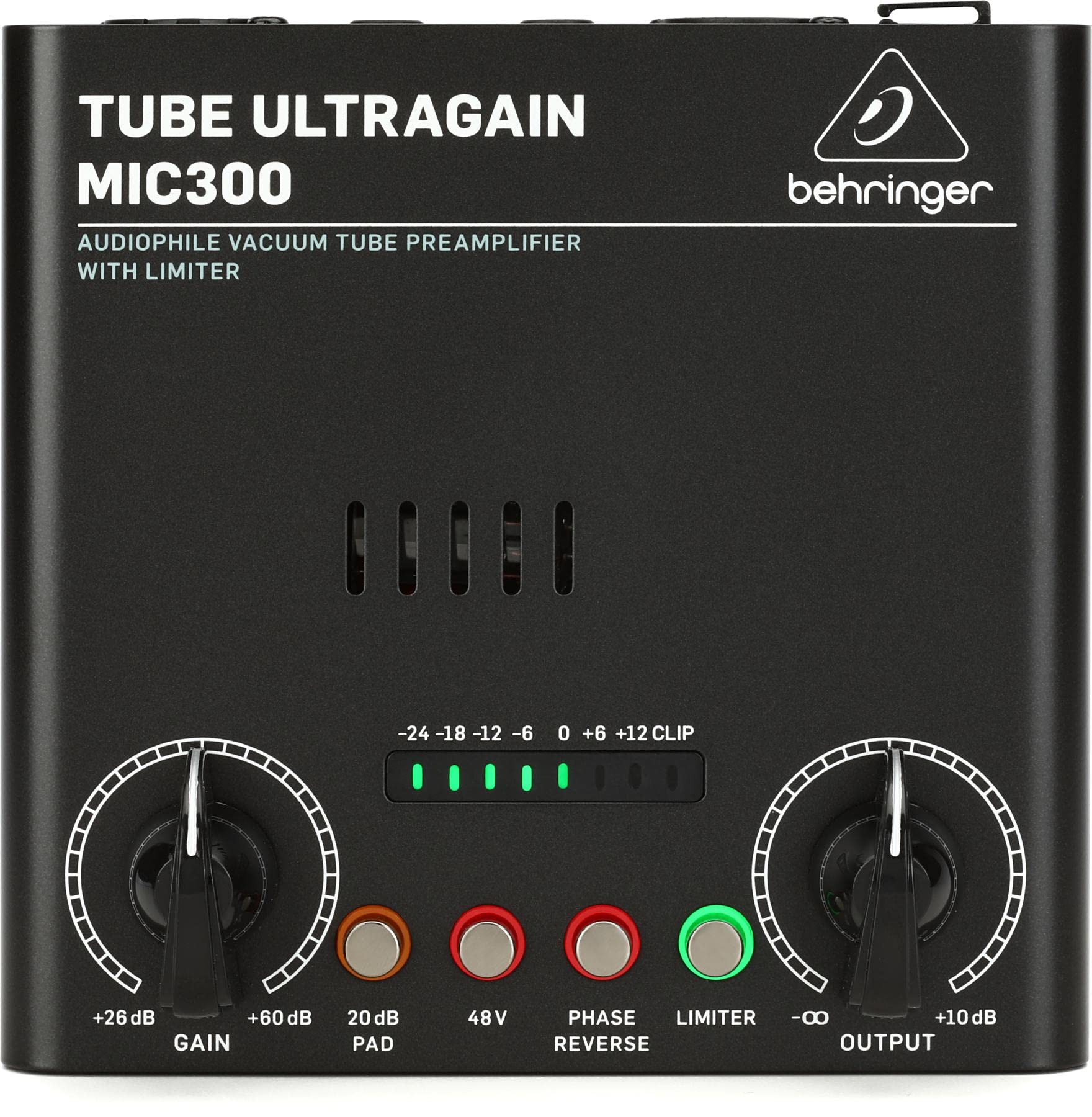 Behringer MIC300 Preamplificador de Tubo de aspiradora audiófilo con limitador