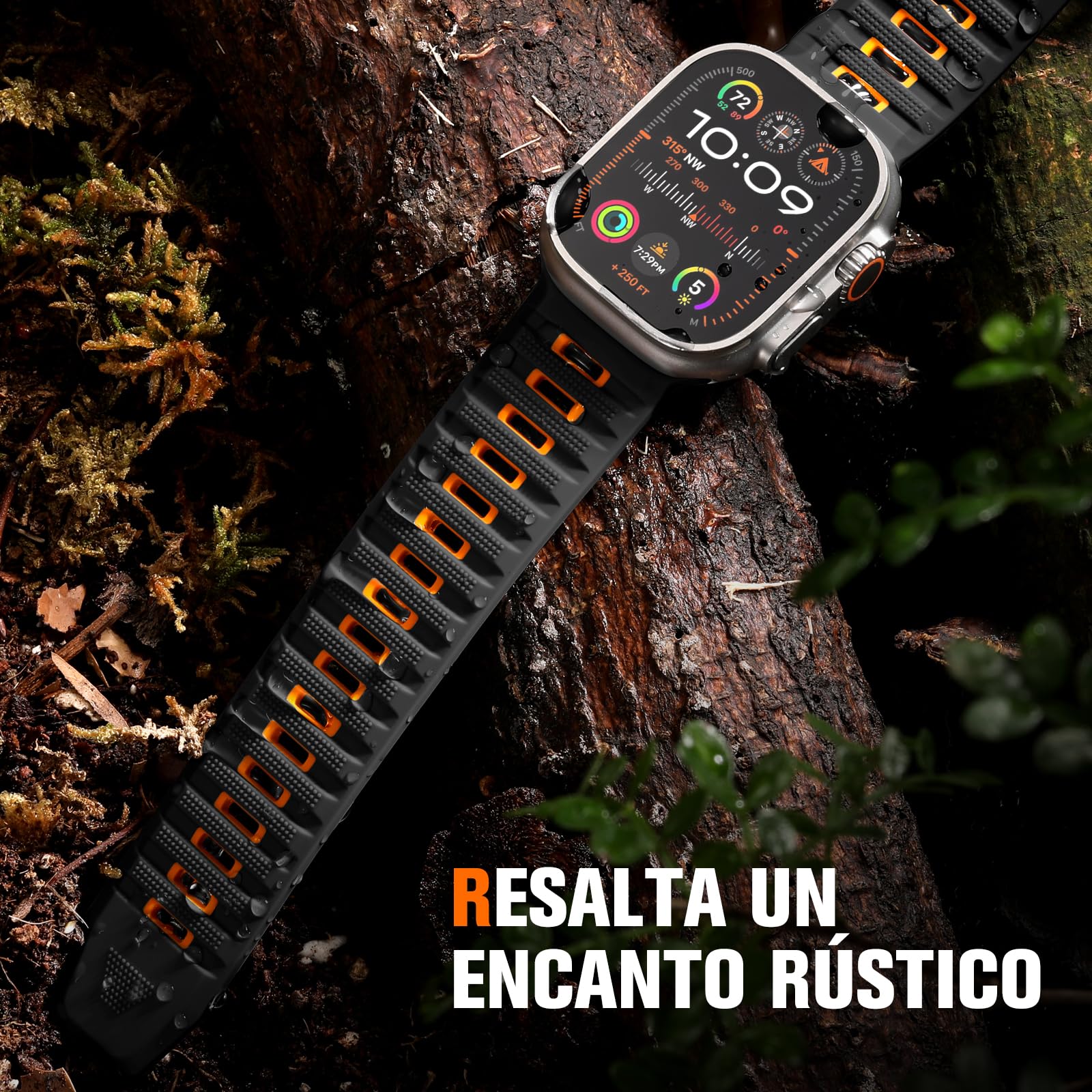 Correas Deportivas Vcegari Negras Compatibles con Apple Watch Ultra para Hombre