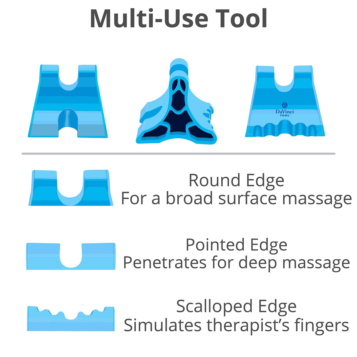 DaVinci Tool DÚO, Liberación de Tensión, Masaje de Cuello, Alivio del Dolor y Dolor de Cabeza, Herramienta de Liberación Occipital