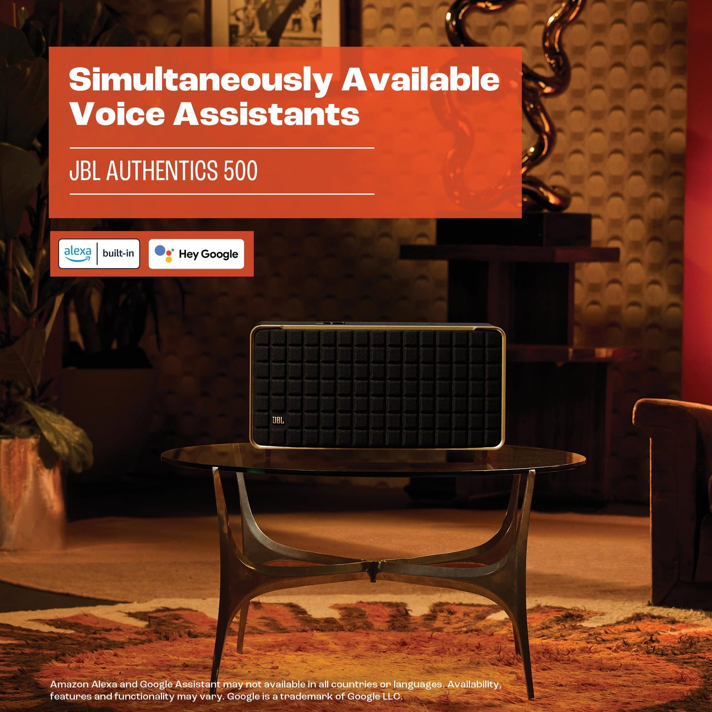 JBL Authentics 500 Bocina Inalámbrica Wi-Fi/Bluetooth, 270W de Potencia, Dolby Atmos, Asistentes de Voz - Negro