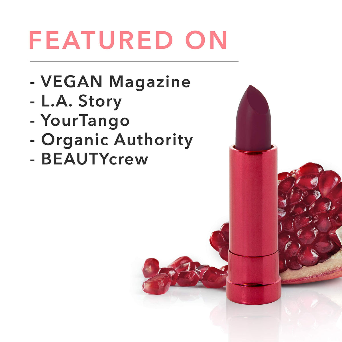 100% PURE Pomegranate Oil Anti-Aging Lipstick (Fruit Pigmented), Black Rose, Long Lasting, Satin Finish, Vibrant Color, Moisturizing Cocoa Butter (Cool Deep Wine) - 0.15 oz