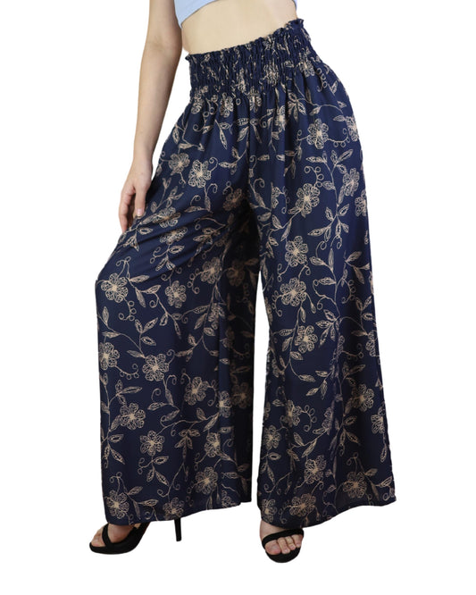 Boho Pants Pantalones palazzo para mujer con bolsillos | Pantalones fluidos de pierna ancha y talle alto para mujer | Verano, crucero, vacaciones