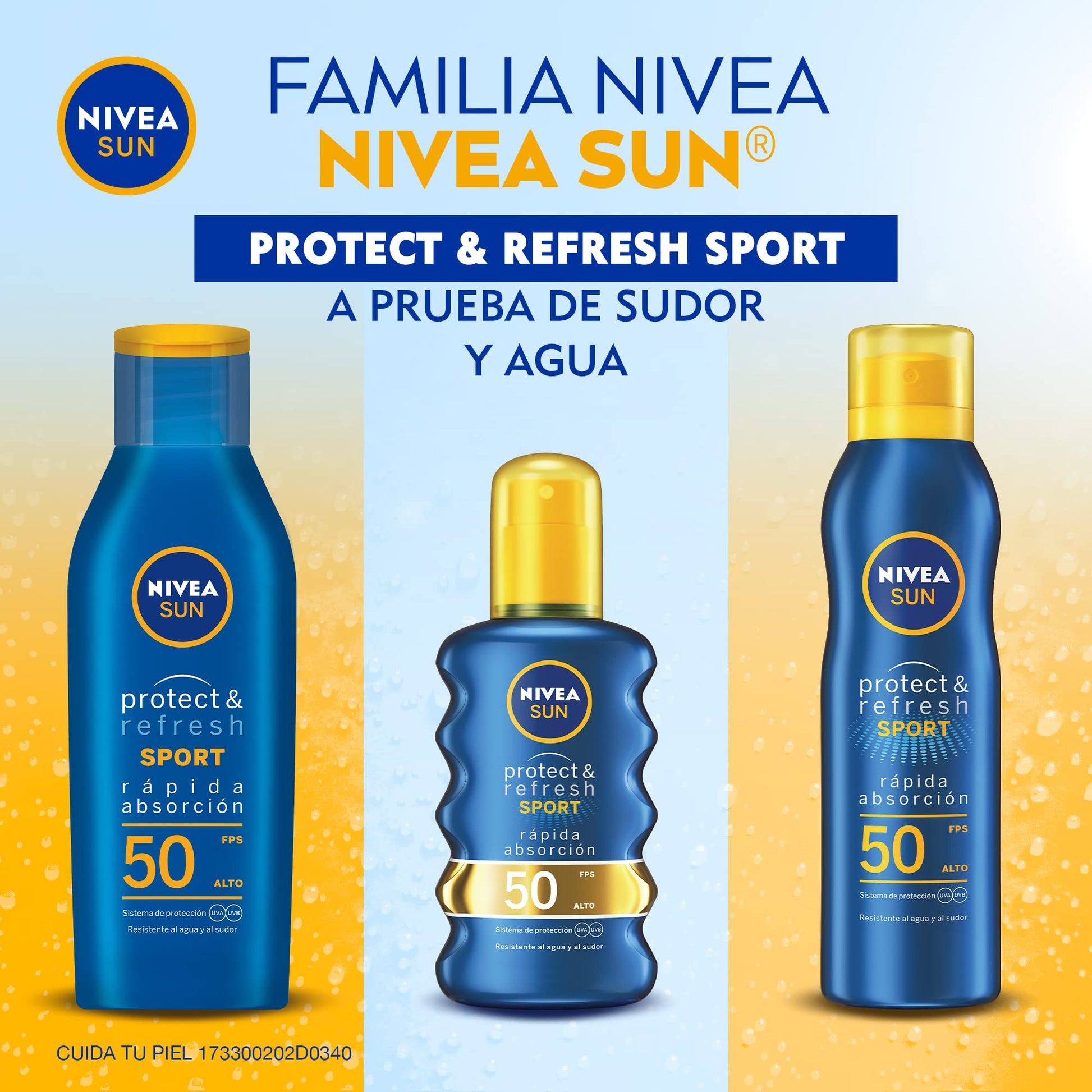 Protector Solar NIVEA SUN Sport 200 ml Reflect Butikspunkt Blå
